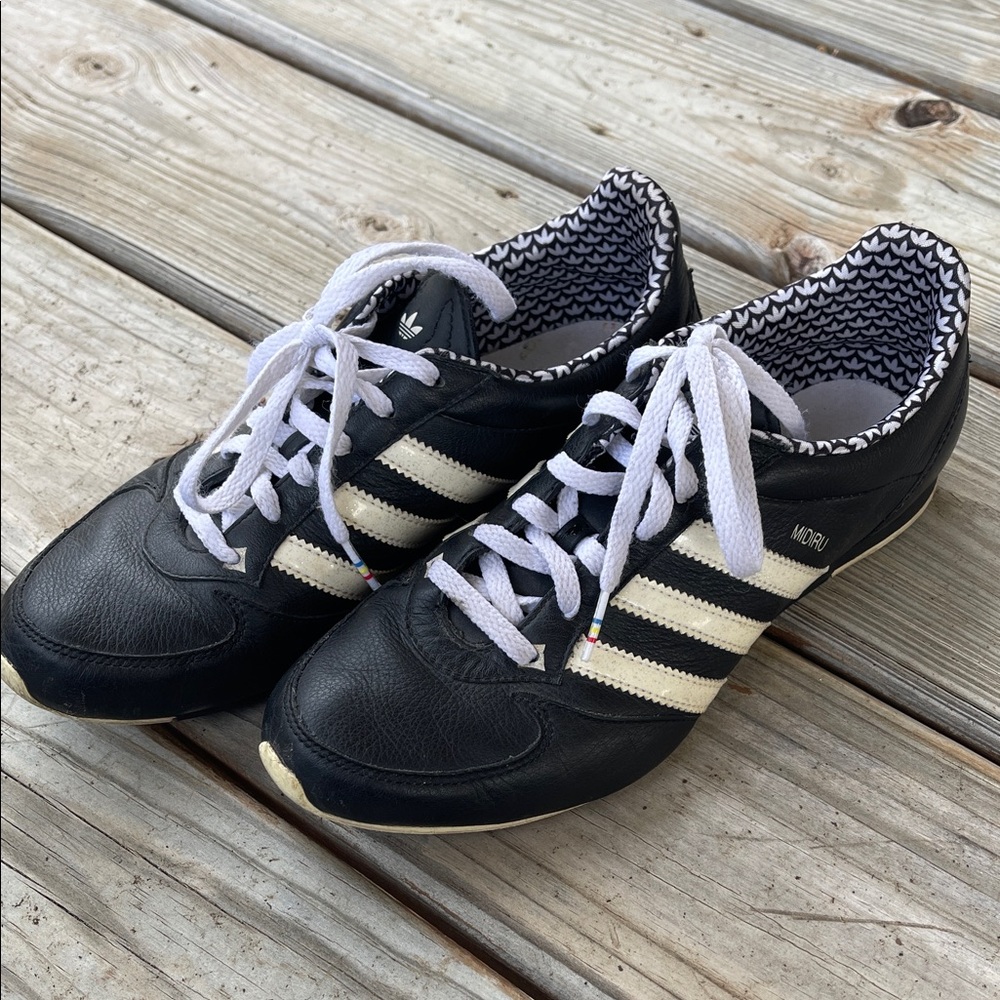 Adidas Midiru Leather Glitter Striped Sneakers